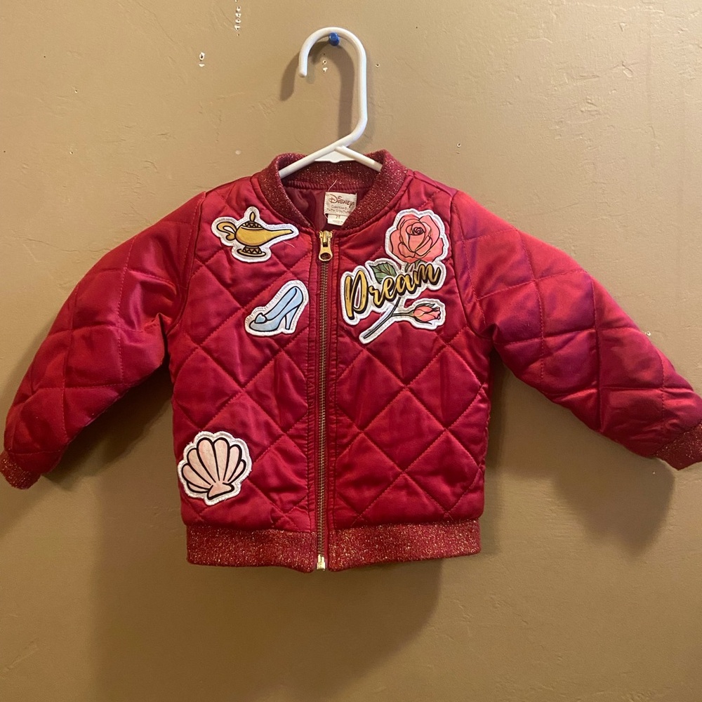 Disney Tutu Couture Princess Jacket Girl 2T 100 polyester magenta princess